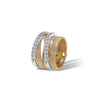 MASAI 4-strand coil ring with diamond 2 pavé bands