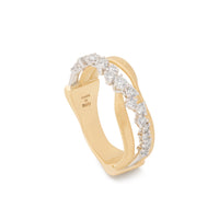 Marrakech Three-Strand Ring With Diamond Row - Appleby Jewellers Dublin