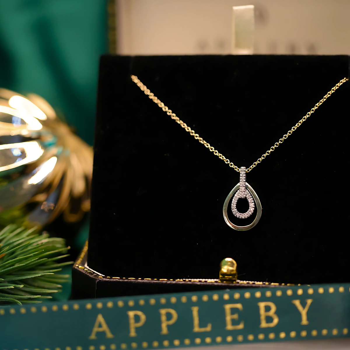 Diamond Drop Pendant - Appleby Jewellers Dublin