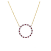 Ruby and Diamond Circle Of Life Pendant