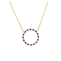 Ruby and Diamond Circle Of Life Pendant