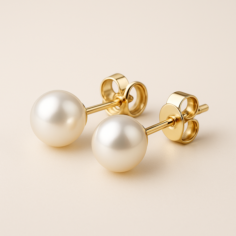 Akoya Pearl Stud Earrings (6–6.5mm)