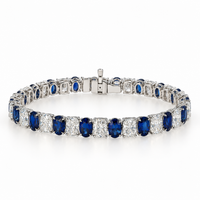 The Sélène Sapphire & Diamond Tennis Bracelet