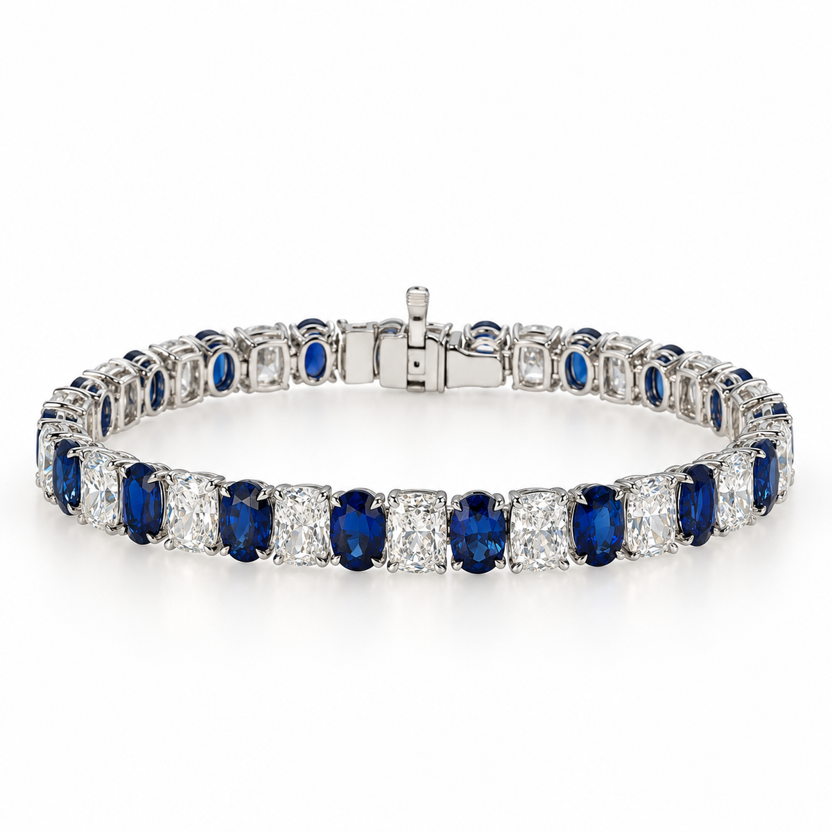 The Sélène Sapphire & Diamond Tennis Bracelet