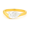 1ct East-West Pear Solitaire Ring