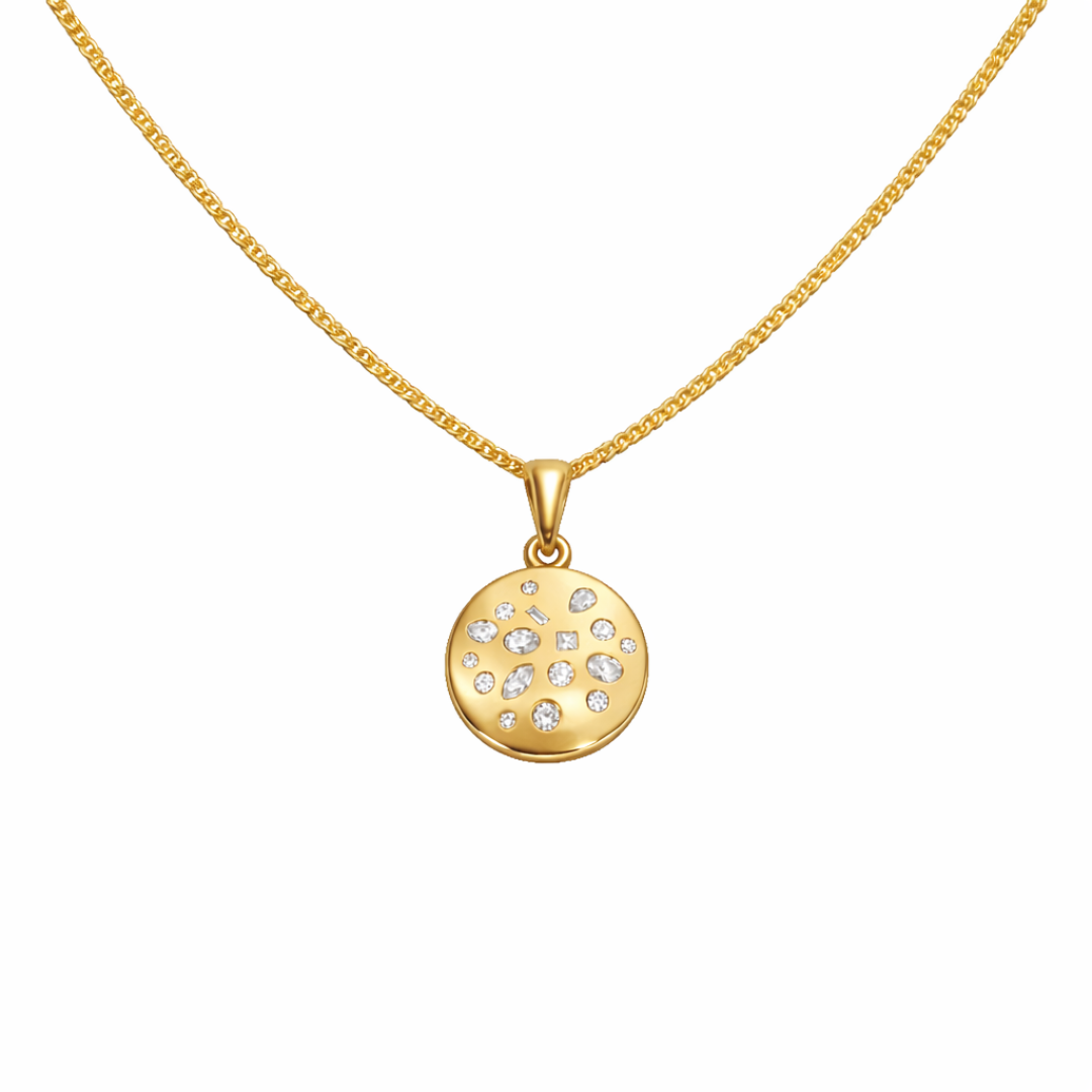 Small Petit Cosmos pendant necklace by Appleby Jewellers Dublin featuring a delicate celestial design.
