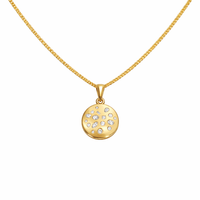 Small Petit Cosmos pendant necklace by Appleby Jewellers Dublin featuring a delicate celestial design.