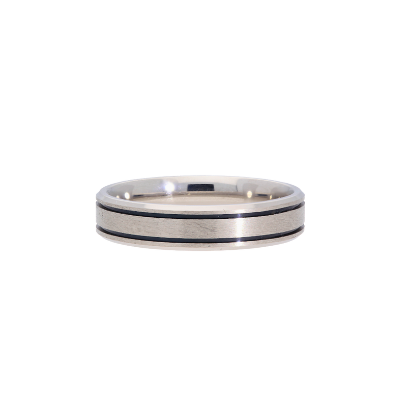 The Ruthenium Edge Wedding Band