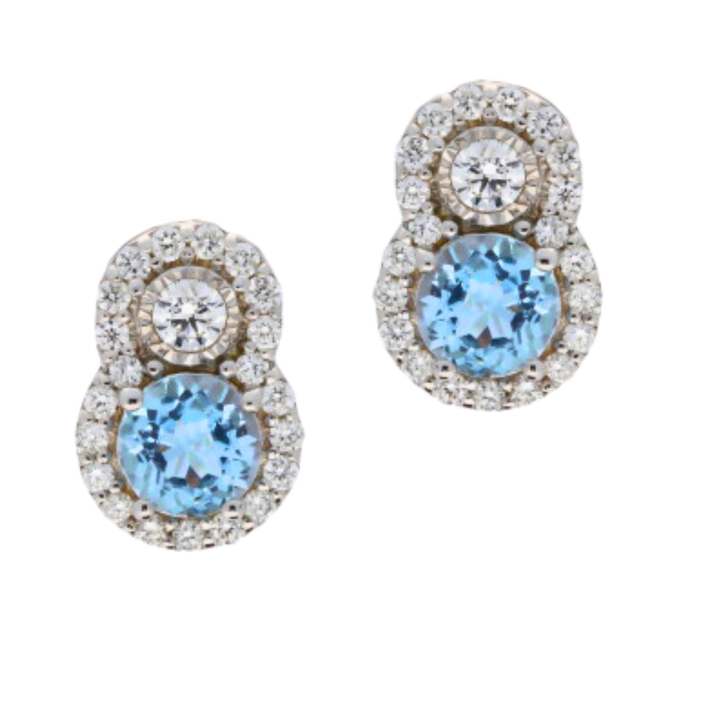 Aquamarine & Diamond Earrings