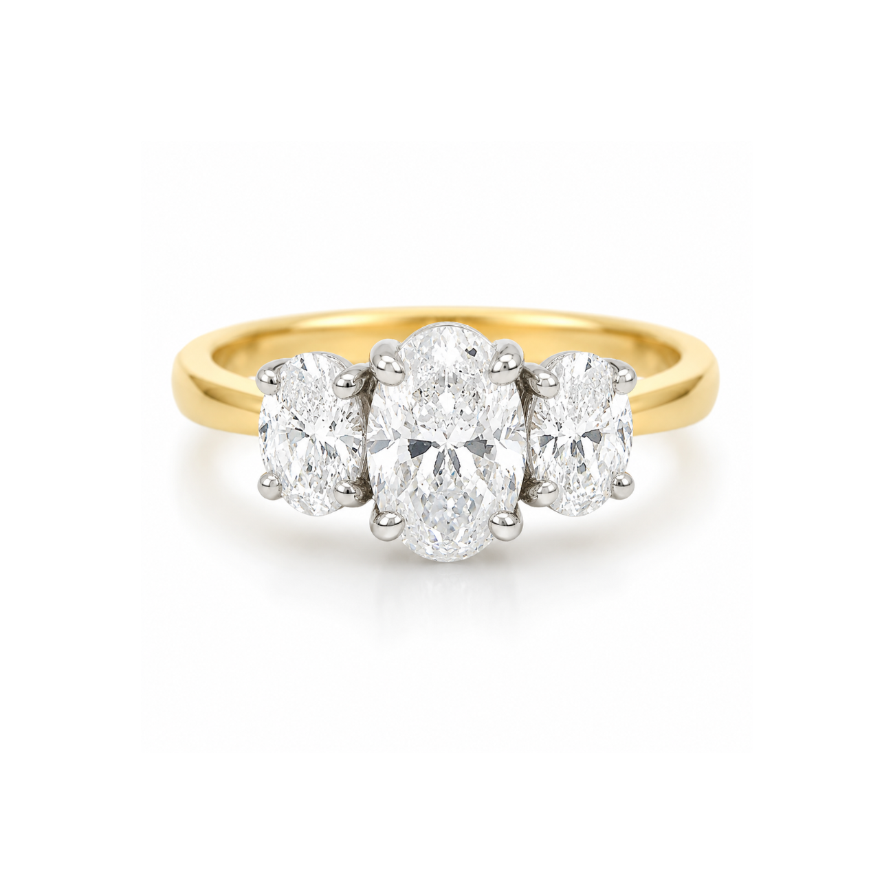 Ascot Trilogy Oval Engagement Ring (1.72ct)