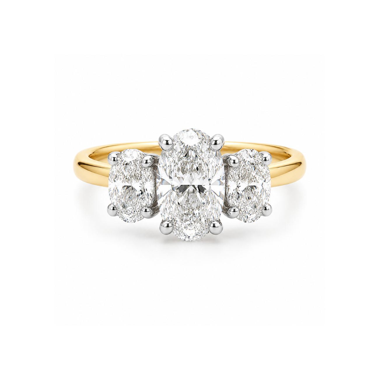 Ascot Trilogy Oval Engagement Ring (1.91ct)