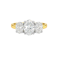 Ascot Trilogy Engagement Ring (Oval)
