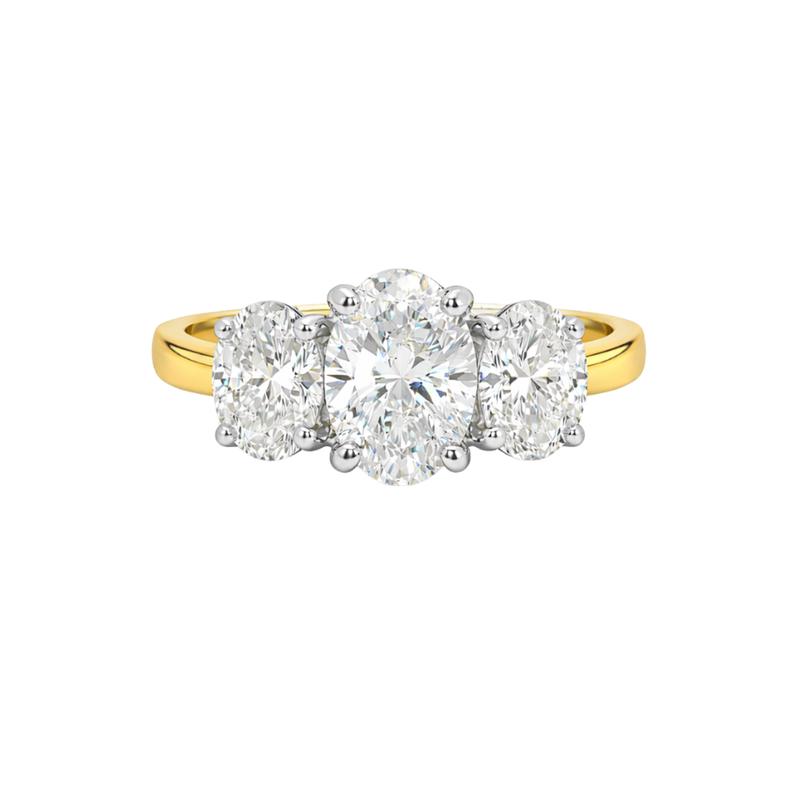 Ascot Trilogy Engagement Ring (Oval)