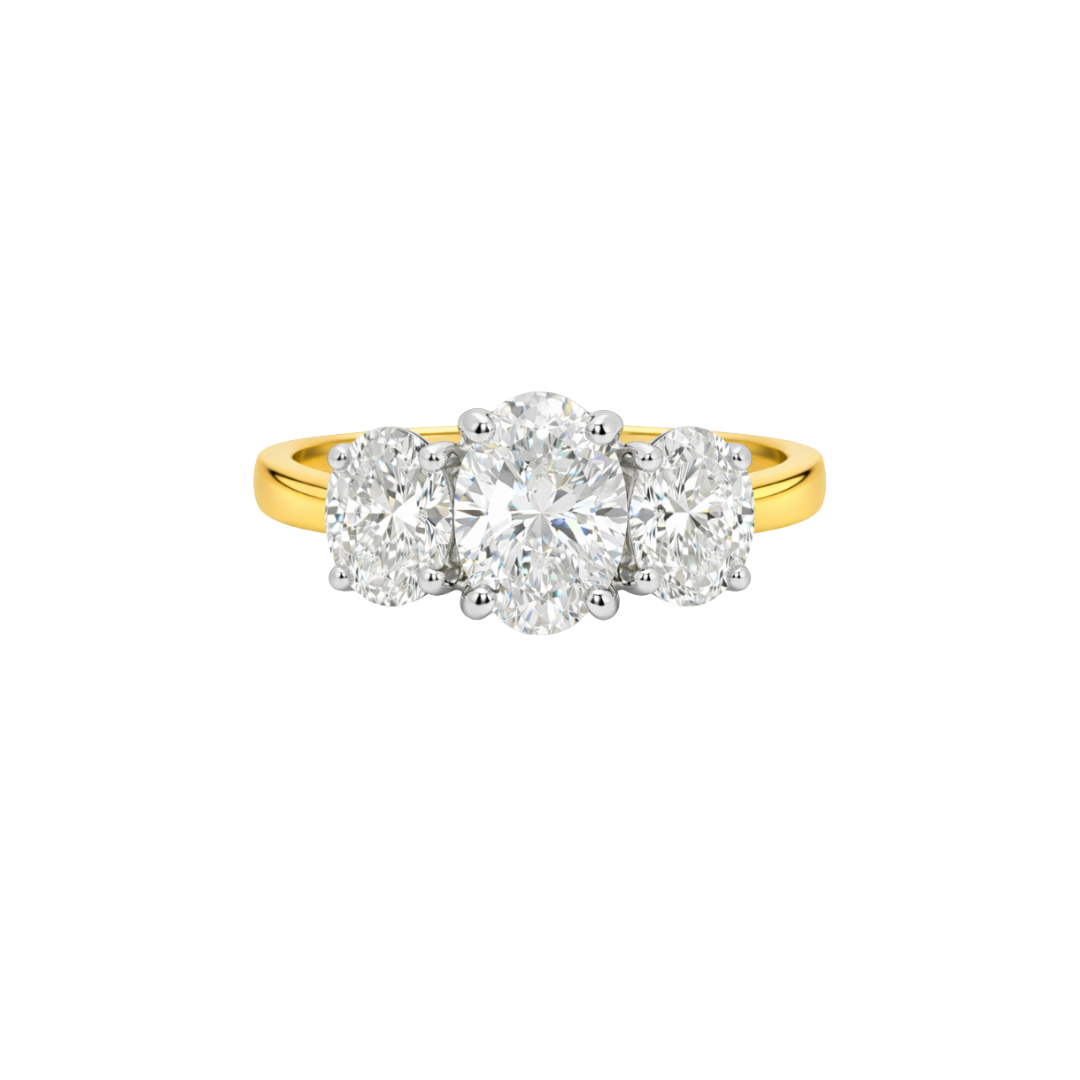 Ascot Trilogy Oval Engagement Ring (1.30ct) - Appleby Jewellers Dublin