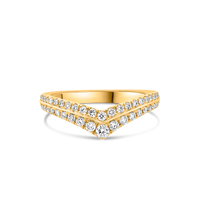 The Verona Diamond Chevron Wedding Band