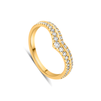 The Verona Diamond Chevron Wedding Band