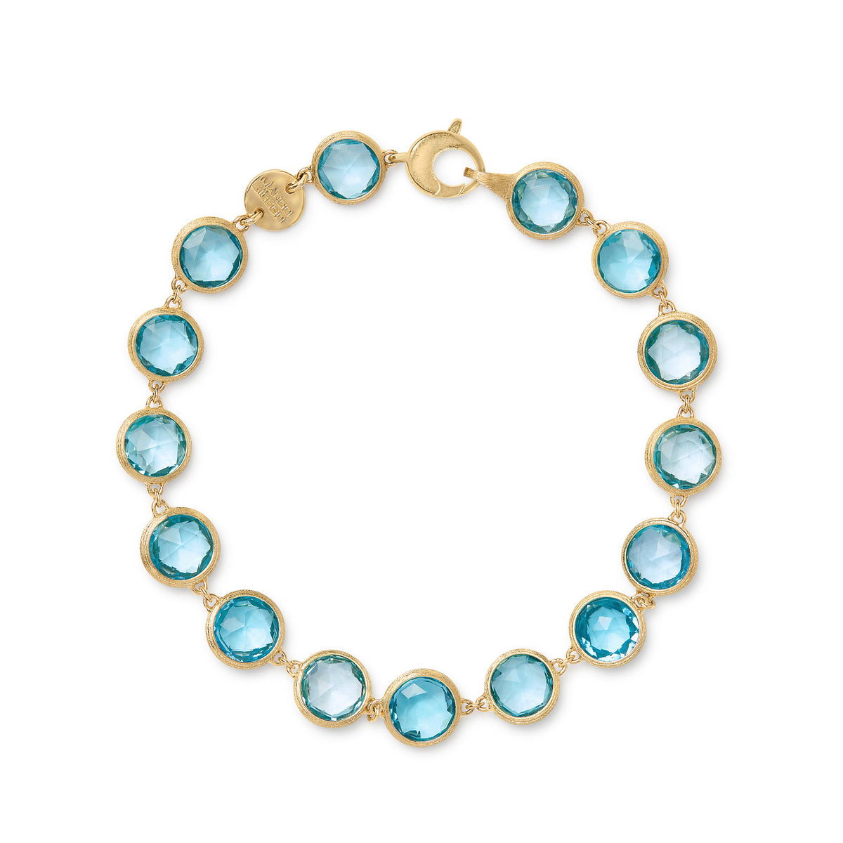 JAIPUR COLOUR  18ct yellow gold bracelet with topaz