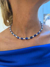 The Sélène Sapphire & Diamond Collar