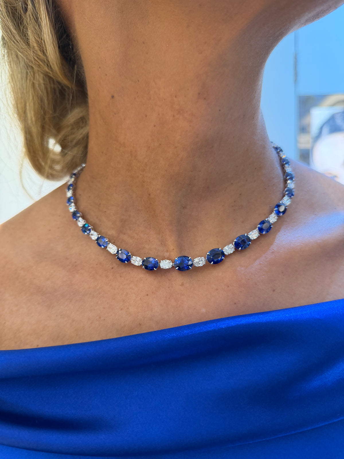 The Sélène Sapphire & Diamond Collar