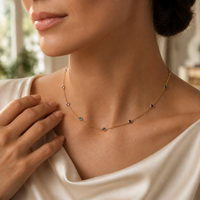 Bezel Sapphire Necklace