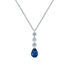 Vivid Blue Sapphire and Diamond Pendant