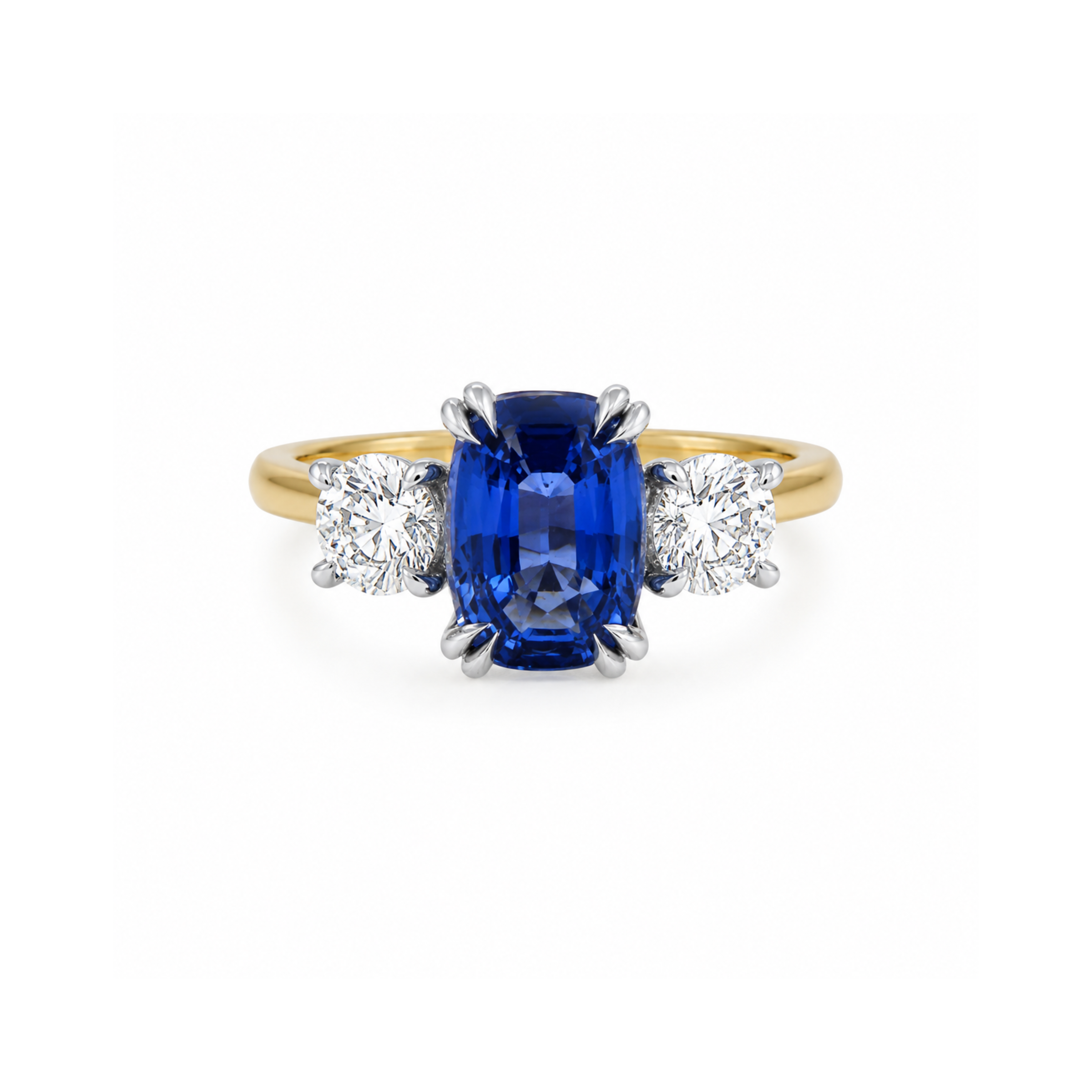 The Trinity Blue Sapphire Ring (4.06ct)