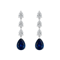 Sapphire and Diamond Trio Earrings