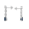Sapphire and Diamond Trio Earrings