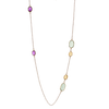 Watercolour Gemstone Necklace (35 inch chain)