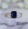 Tranquility Emerald Cut Sapphire Ring