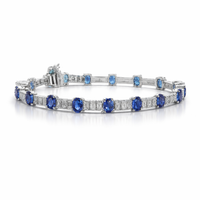 Blue Sapphire and Diamond Bracelet - Appleby Jewellers Dublin