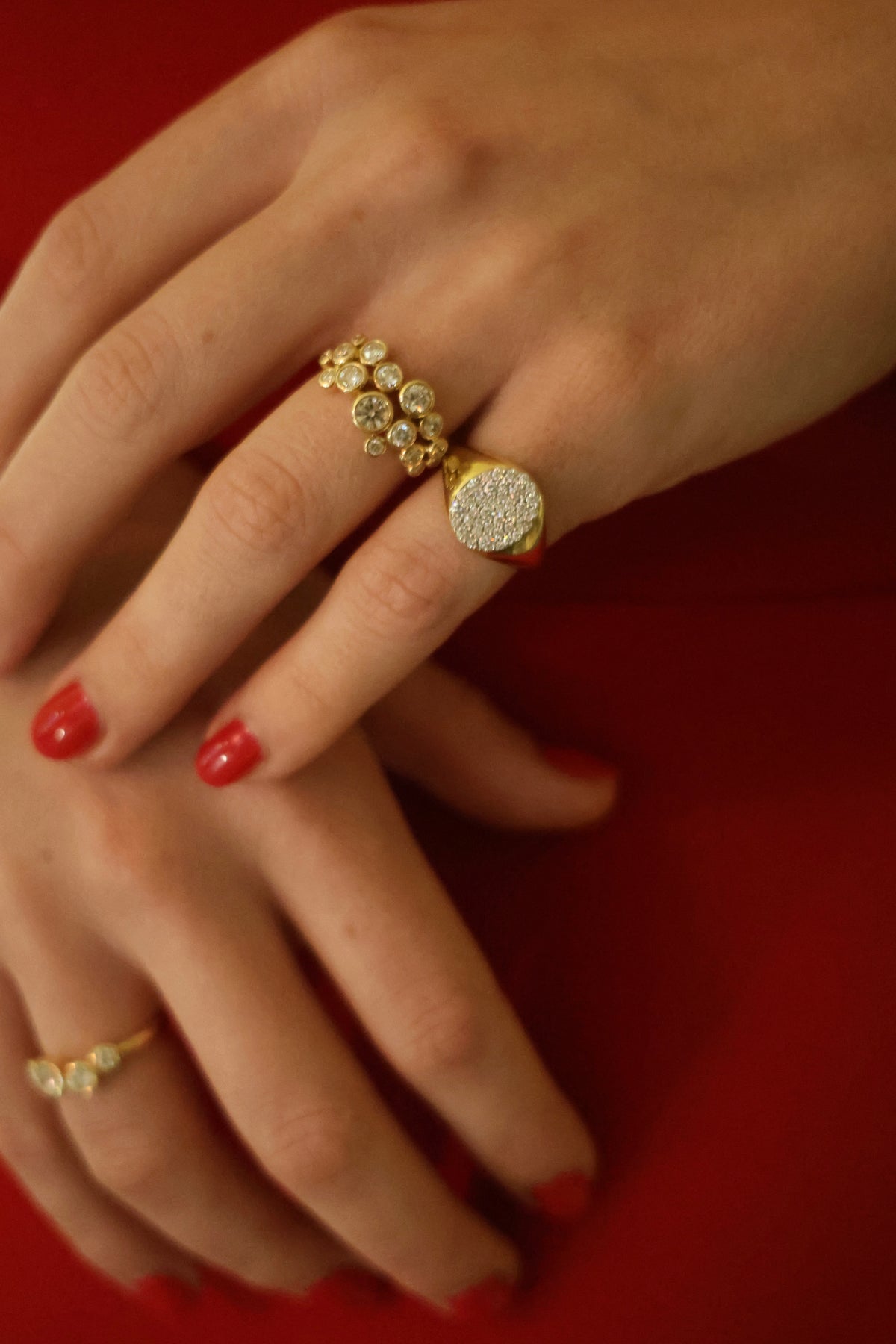 Elegant Waterlily Diamond Ring by Appleby Jewellers Dublin featuring a delicate diamond flower design on a silver band.
