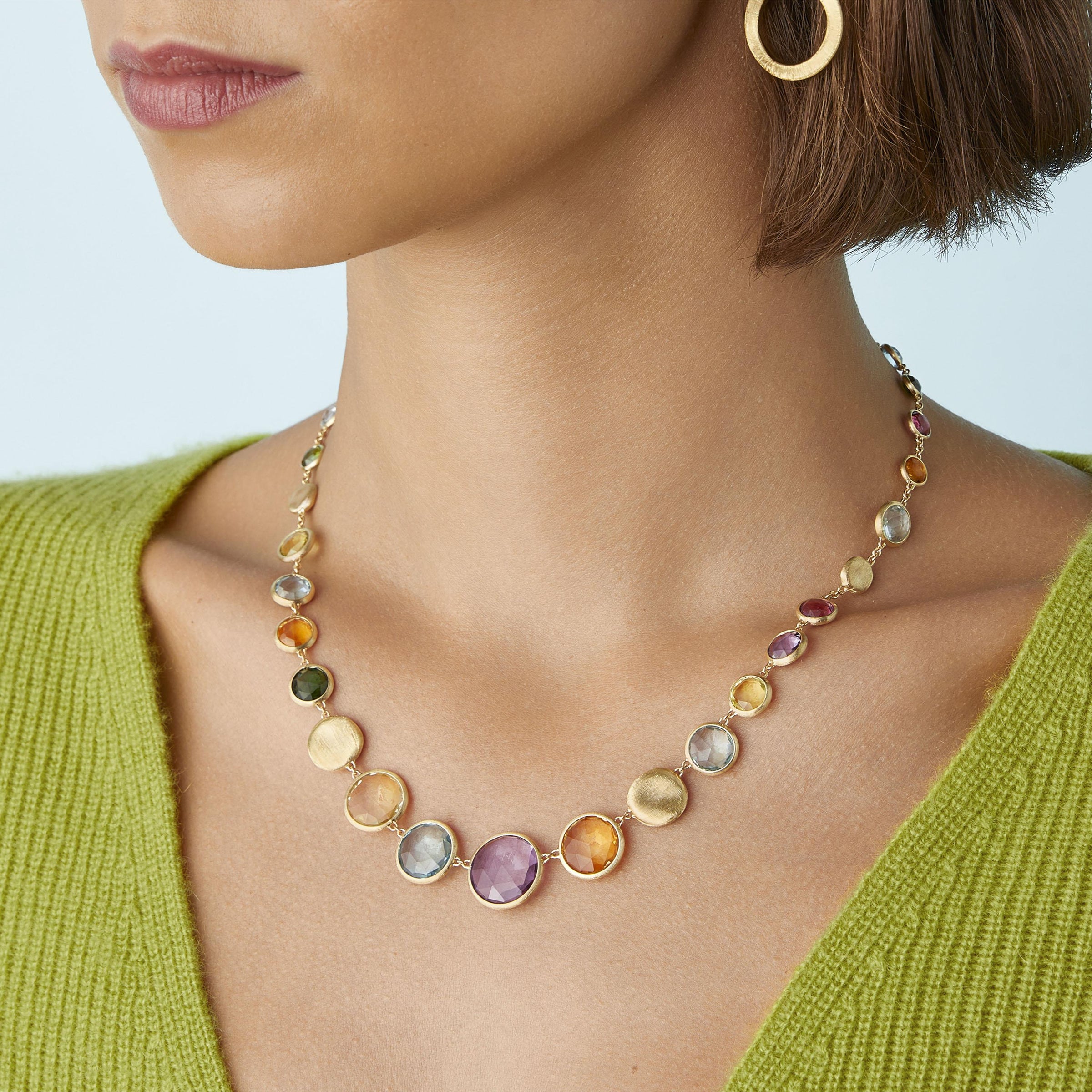 Jaipur Colour Mixed Gemstone Necklace - Appleby Jewellers Dublin