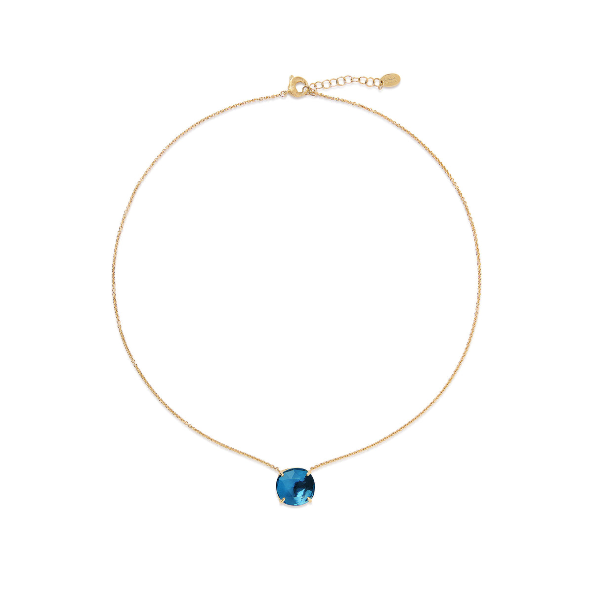 JAIPUR COLOR  18kt Yellow Gold Necklace with London Topaz Pendant
