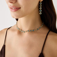 JAIPUR 18ct yellow gold necklace with topazes