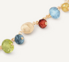 AFRICA GEMSTONES  18ct yellow gold single-strand mixed gemstone bracelet