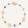 AFRICA GEMSTONES  18ct yellow gold single-strand mixed gemstone bracelet