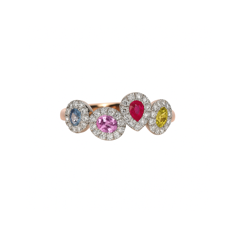 Diamond carousel ring from Appleby Jewellers Dublin featuring intricate design and sparkling gemstones.