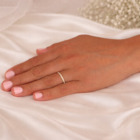 Elegant Chantilly ladies' wedding ring by Appleby Jewellers Dublin, featuring intricate design and sparkling details.