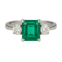 Emerald & Diamond Trilogy Ring