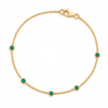 Emerald Disc Bracelet in 14ct Gold