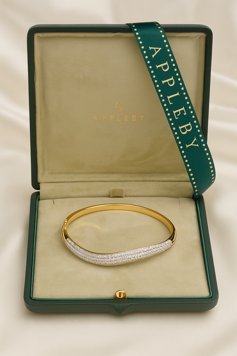 The Wave Diamond Bangle