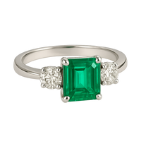 Emerald & Diamond Trilogy Ring