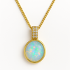 Opal and Diamond Bale Pendant