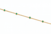 Emerald Disc Bracelet in 14ct Gold