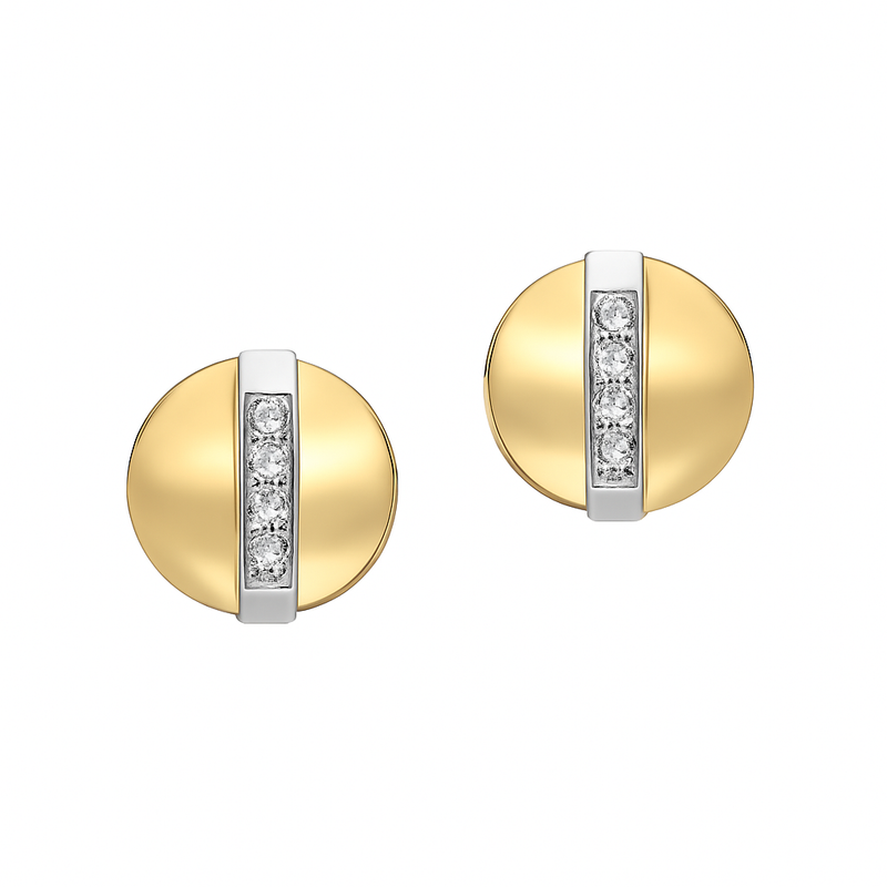 14ct Gold & Diamond Stud Earrings (0.03ct) - Appleby Jewellers Dublin