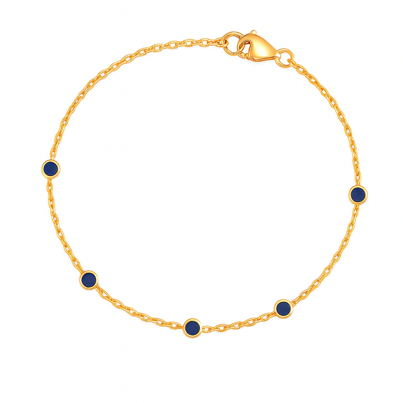 Sapphire Disc Bracelet in 14ct Gold - Appleby Jewellers Dublin