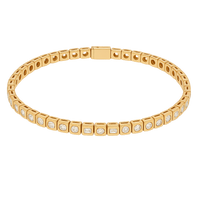 18ct Gold Bezel Set Diamond Bracelet