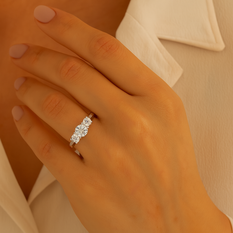 Tulip Trilogy Engagement Ring