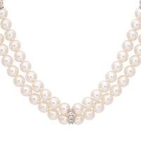 Double Row Diamond And Pearl Choker - Appleby Jewellers Dublin